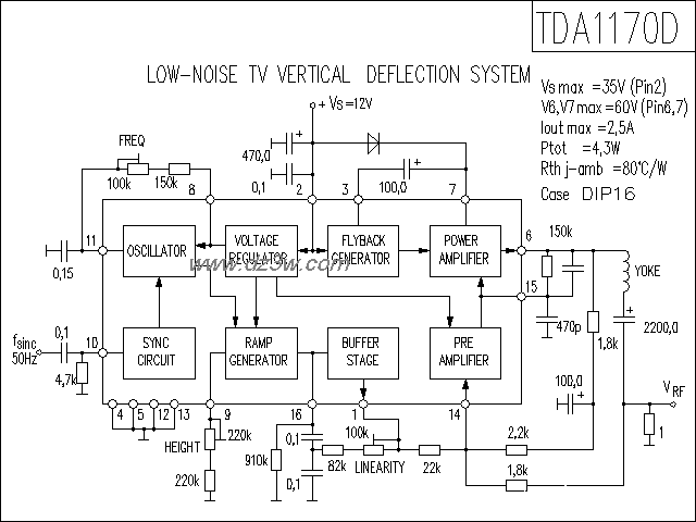 TDA2030A与NE5532组成的电路图