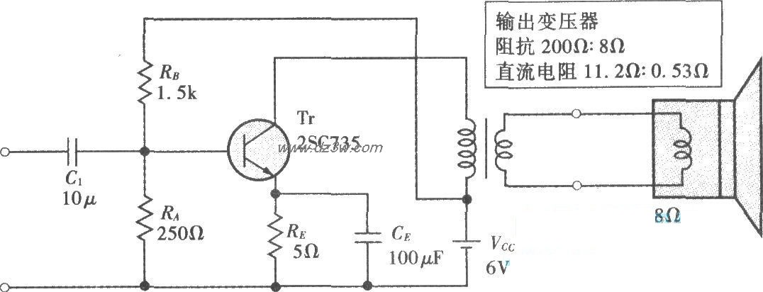 甲类功率放大电路电路图