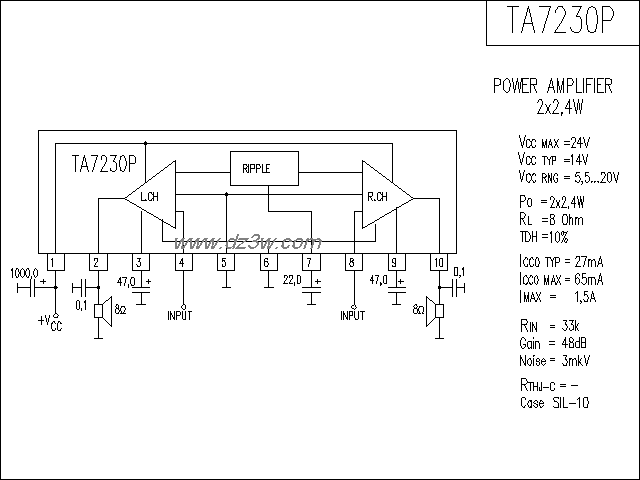 TA7230P功放电路电路图