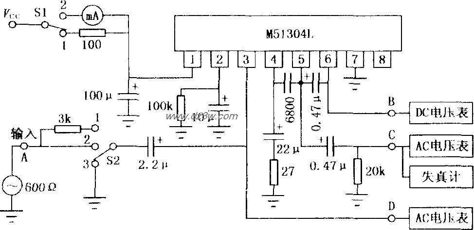 M51304L话筒放大电路电路图