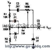 高低音两路控制音调调节电路图