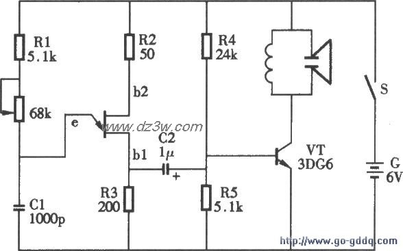 超声波电子驱鼠器电路电路图