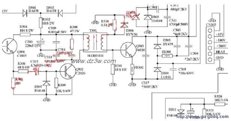 飞利浦SK3.0机芯行激励与电路图
