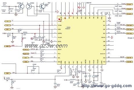 用TDA9333组成的行场扫描电路图