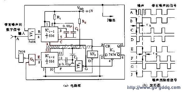 数字噪声消除器电路电路图