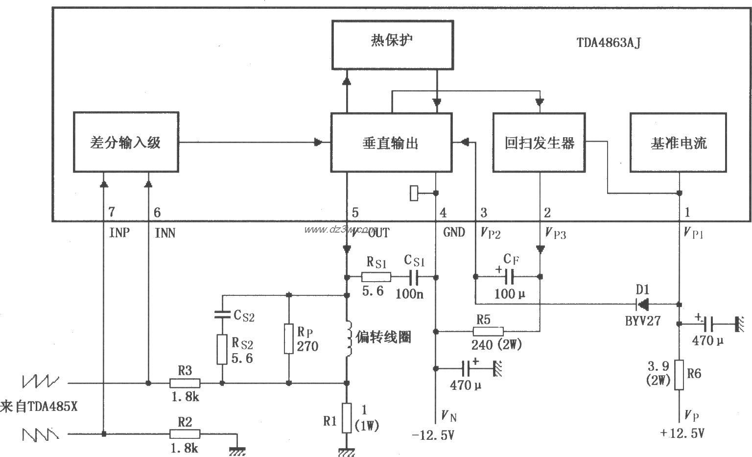 TDA4863AJ基本应用电路(电路图