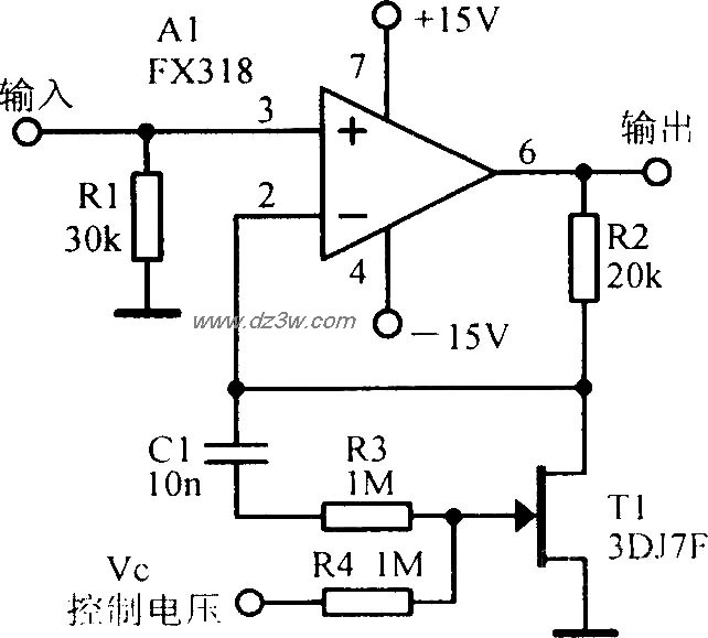 可调增益放大电路电路图