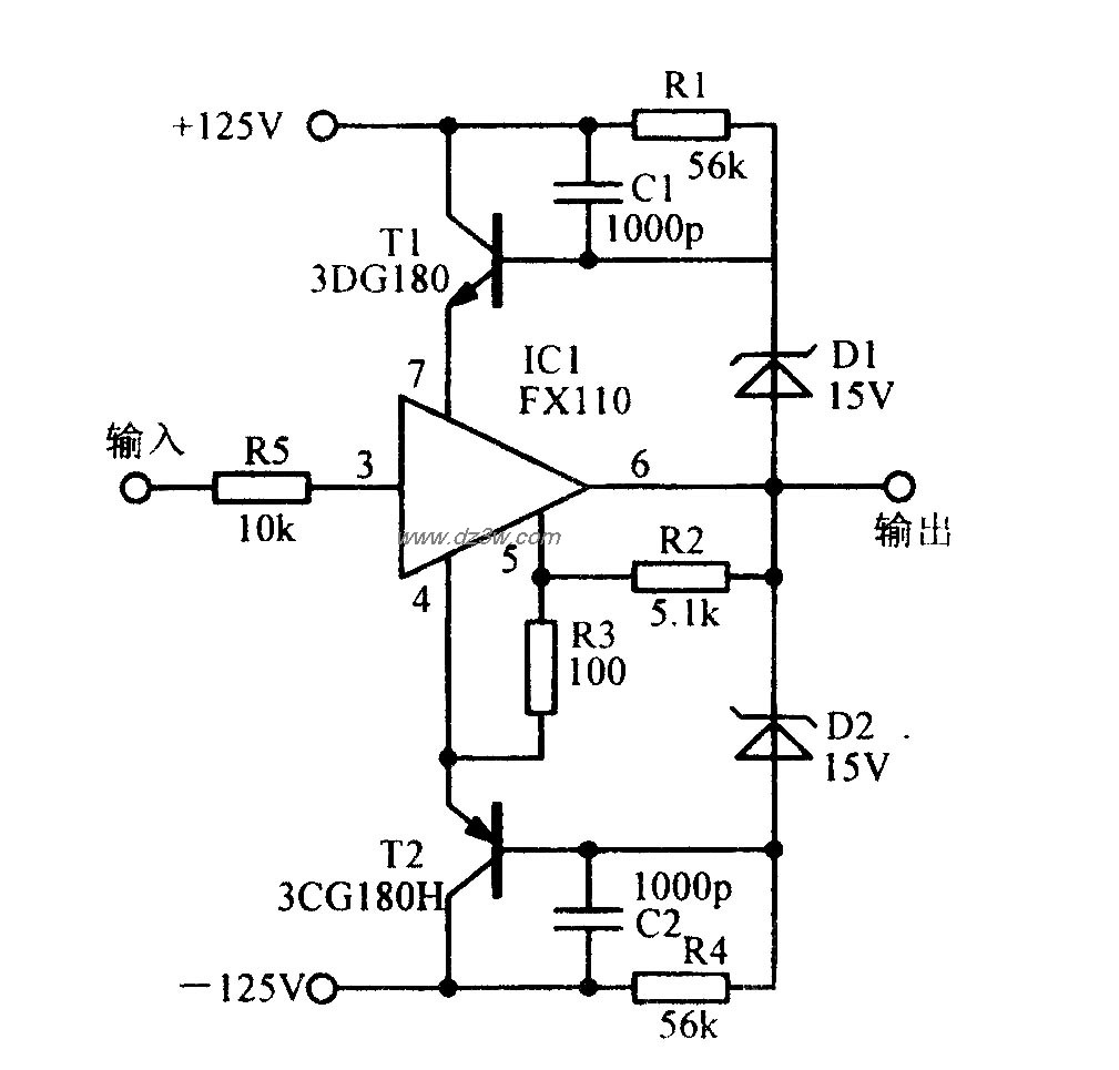 高压跟随电路电路图