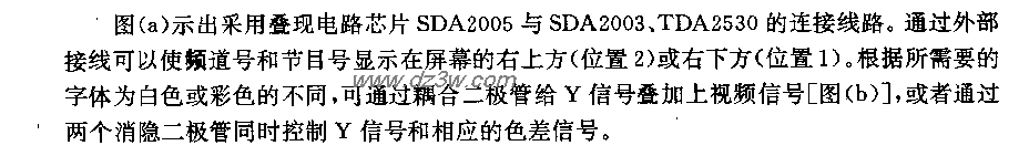 电视机图象叠现频道号和电路图