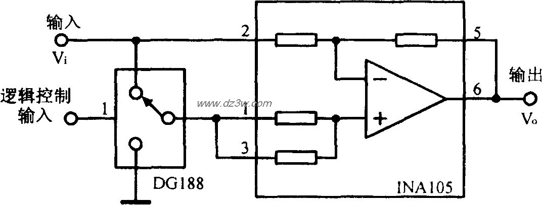 数控跟控或反相电路电路图