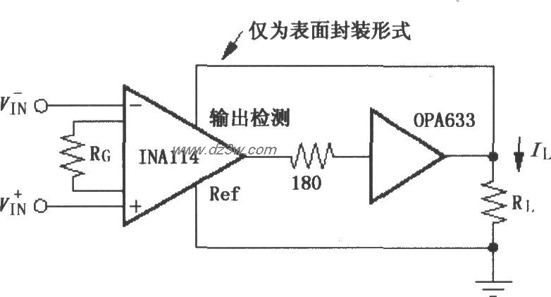 INA114重负载输出缓冲电电路图