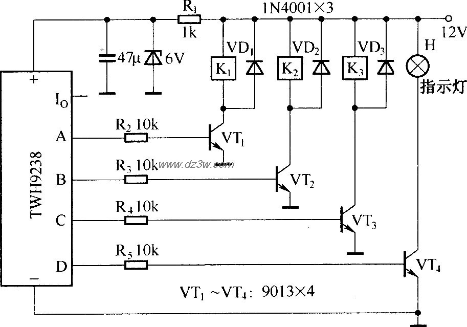TWH9238的互锁应用电路电路图