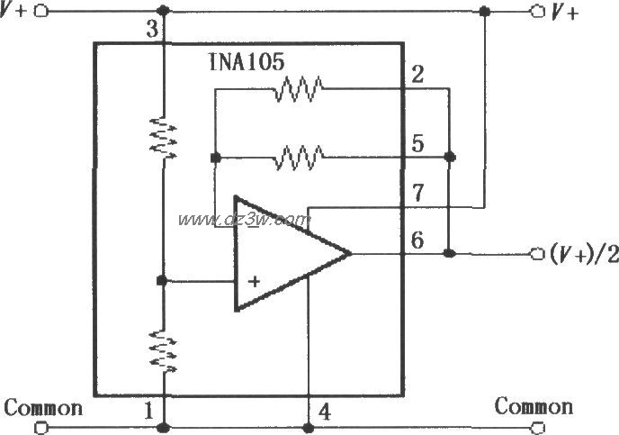 INA105虚地产生电路电路图