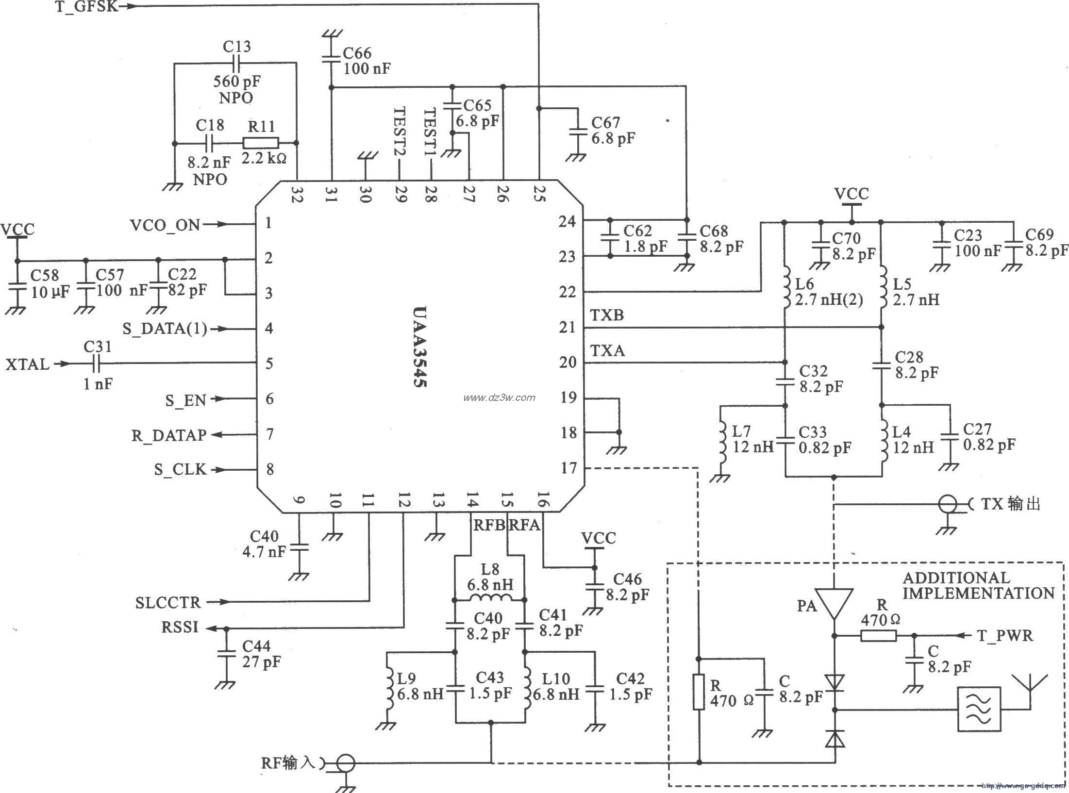 UAA3545应用电路电路图
