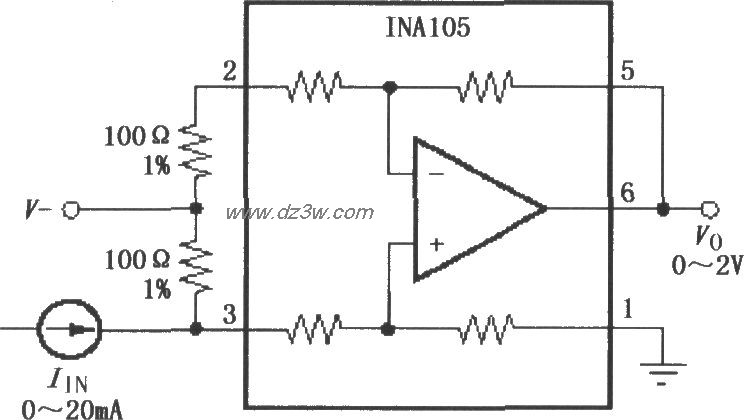电流-电压转换电路(INA1电路图