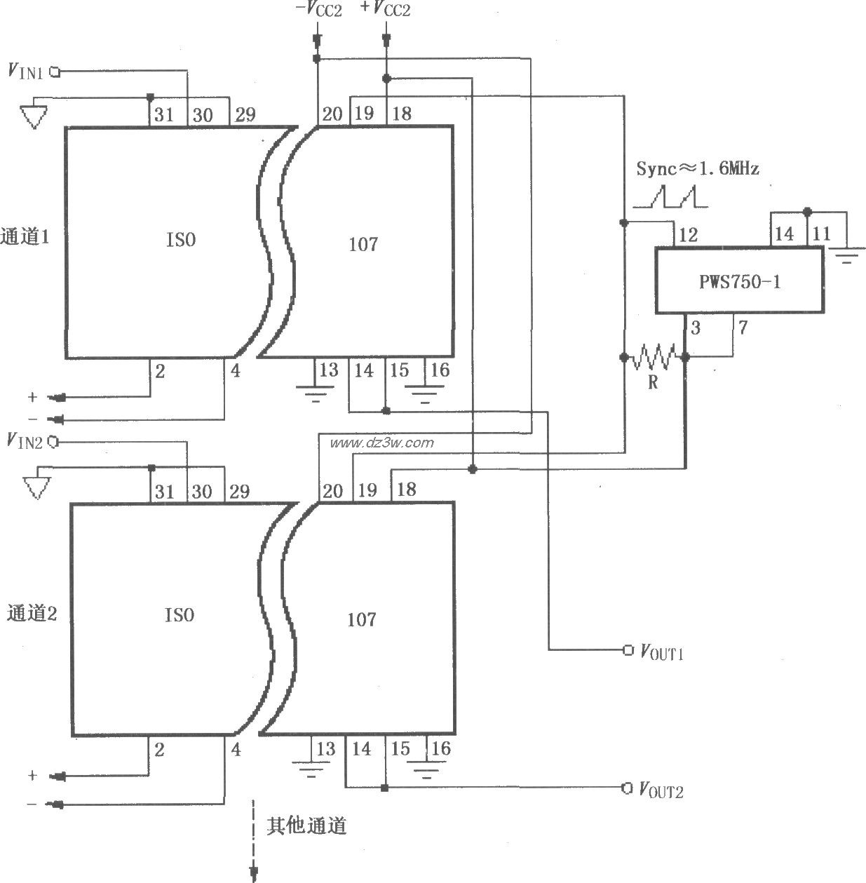 由ISO107与PWS750-1构成电路图