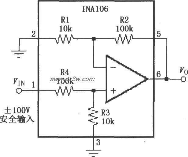 具有输入保护的电压跟随电路图