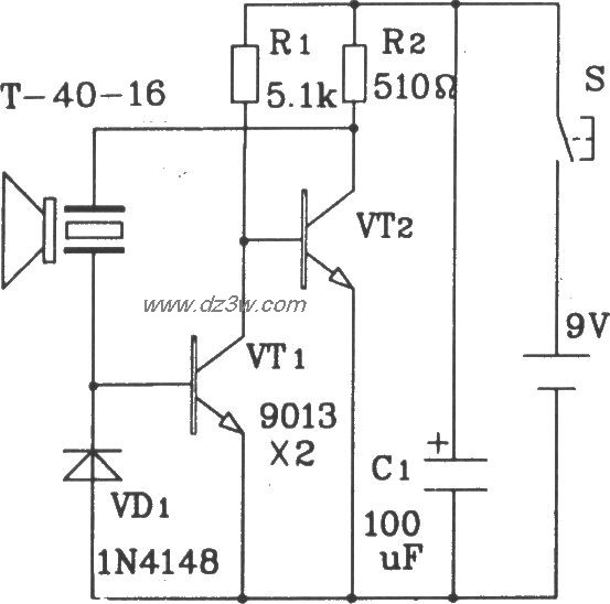 分立元件构成的超声波发电路图