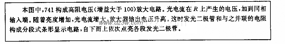 用发光二极管显示的照度电路图