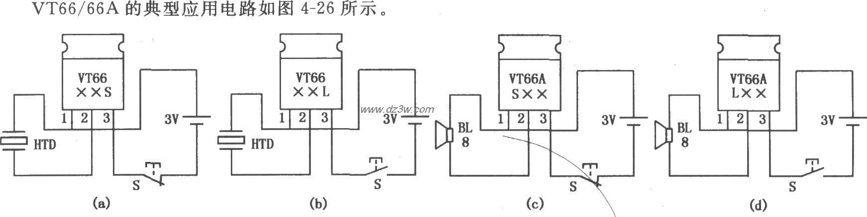 VT66／66A三极管型音乐集电路图