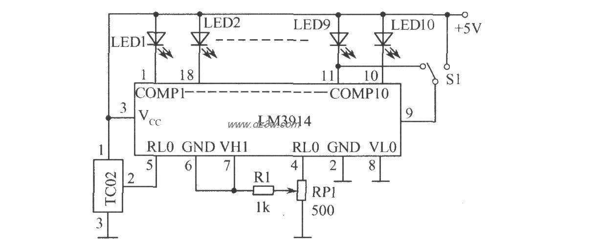 温度测量电路电路图