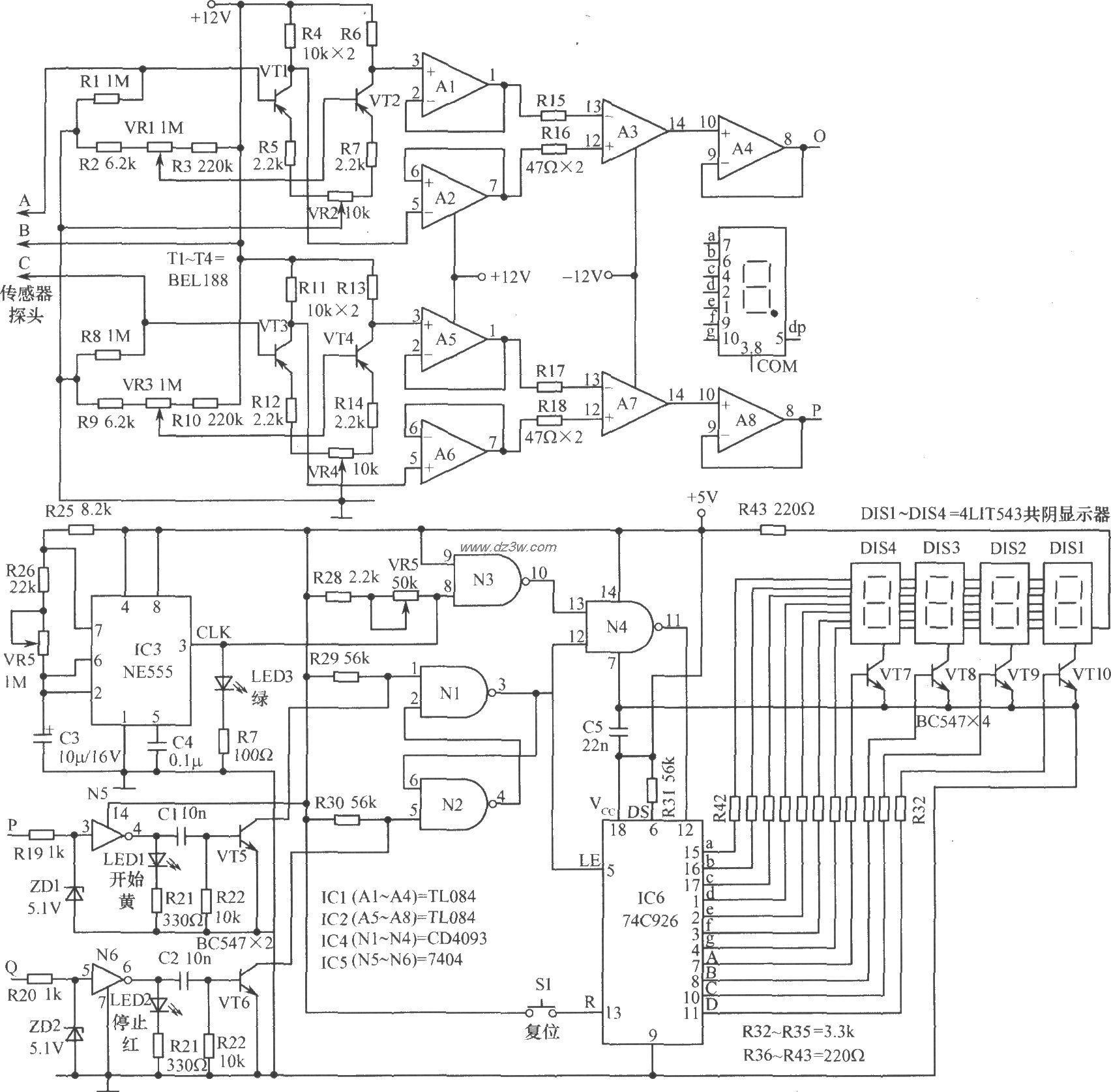 吸水率测量电路电路图