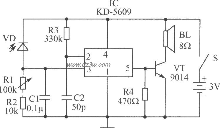 公鸡报晓电路电路图