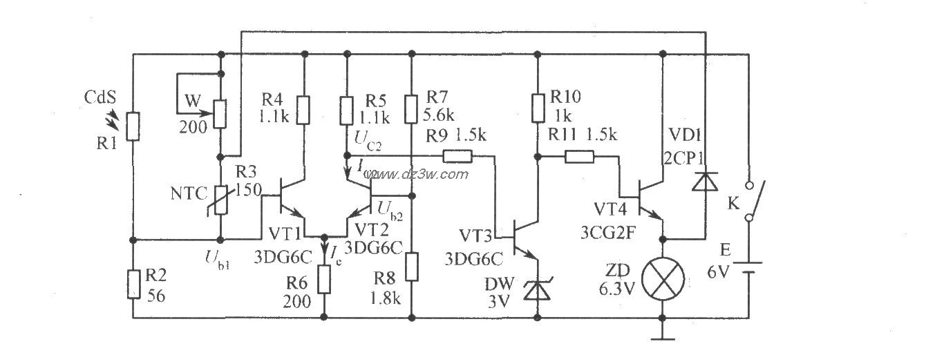 电子蜡烛的电路电路图