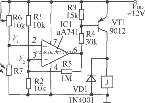精密光暗光控电路电路图