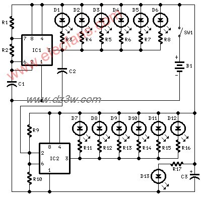 自行车回安全光栅电路电路图