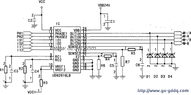 双步进微型打印启动电路电路图