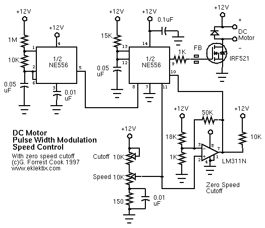 脉宽调速微电机调速电路电路图