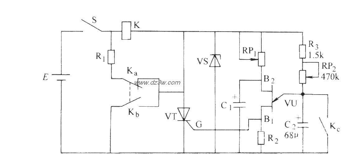 晶闸管时间继电器电路电路图
