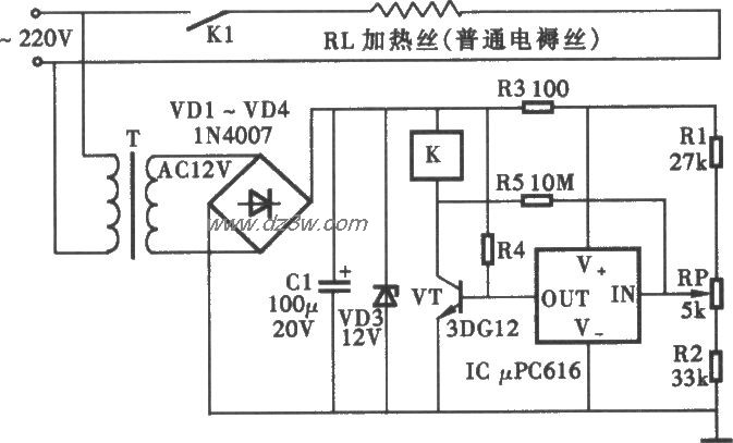 简易温控电路电路图