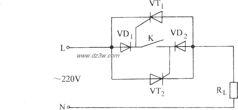 普通晶闸管借用阳极电压电路图