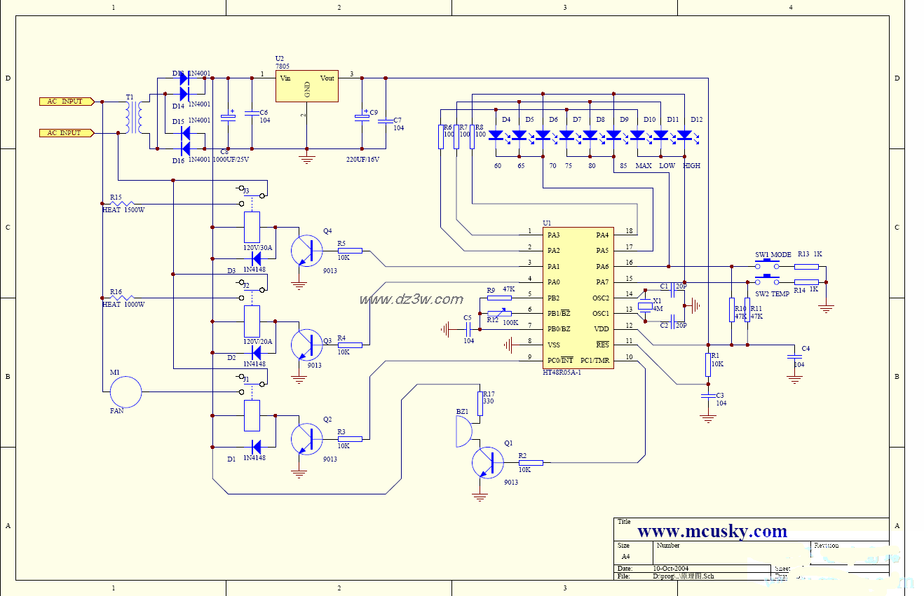 暧风机电路电路图