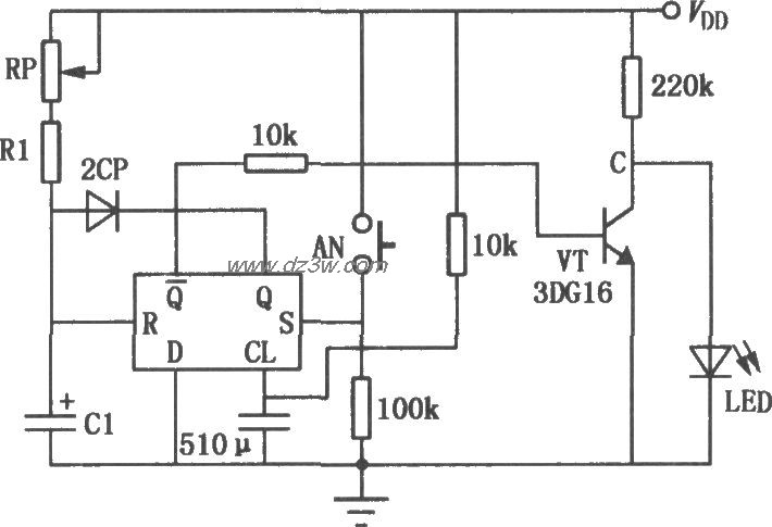 D触发器组成的定时器电路图