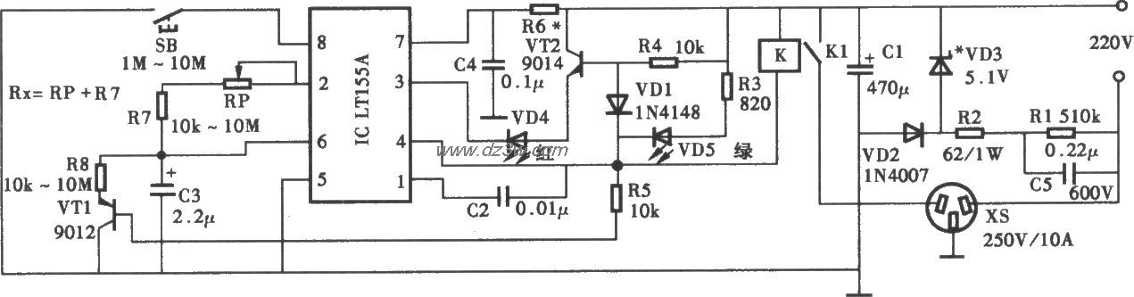 采用LTl55A系列定时器电电路图