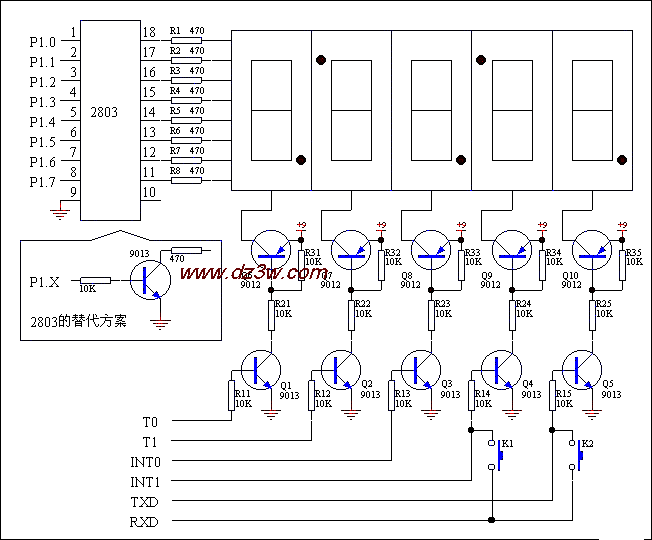电子钟改进电路图电路图