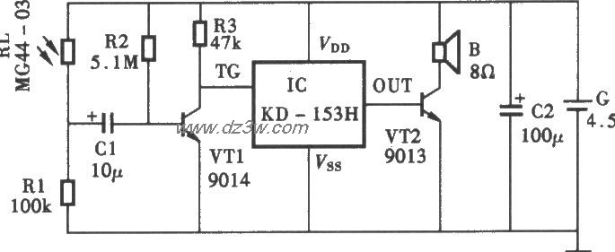 店铺来客告知器电路电路图