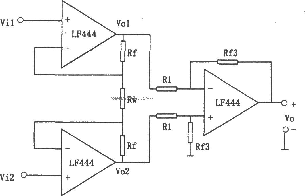 LF444构成的改进型同相并电路图