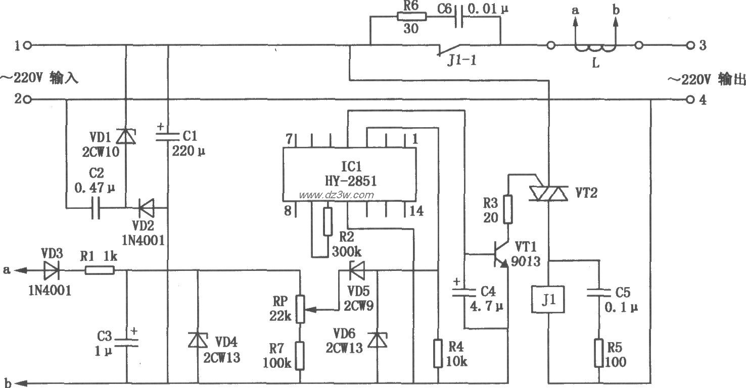 电子限电器电路图