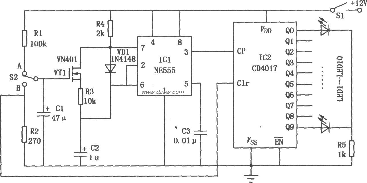 火箭模拟发射器电路图