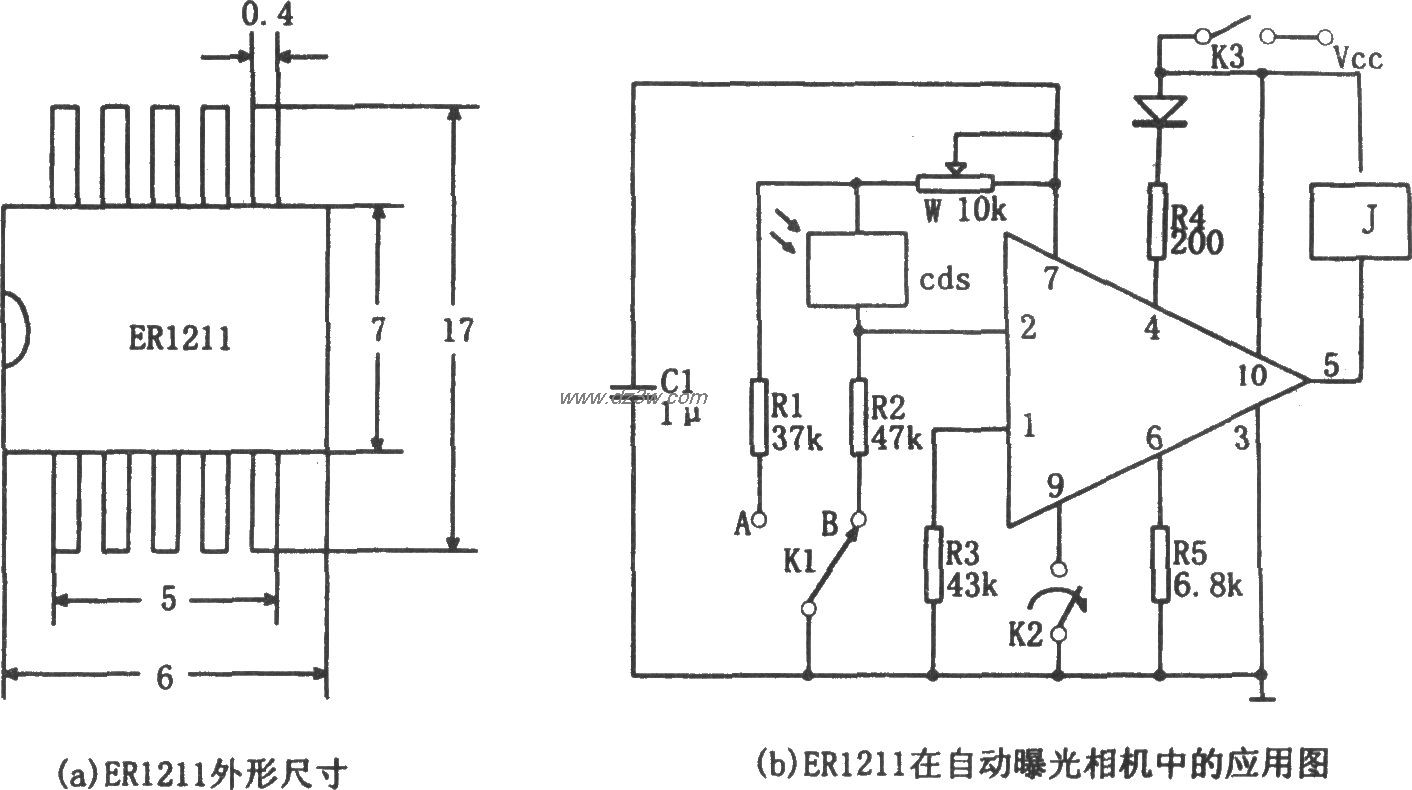 用ER1211专用集成电路作电路图