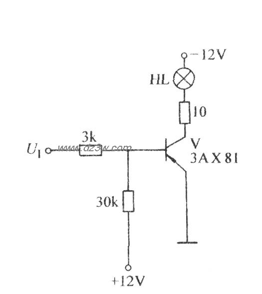 带灯反相器电路电路图