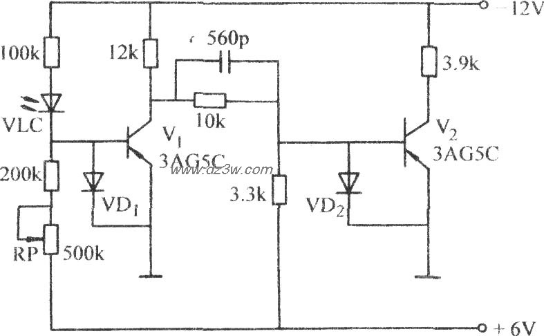 带有保护二极管的两级反电路图