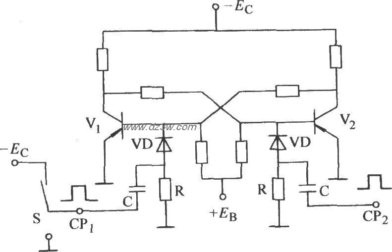 双稳态单边触发电路电路图