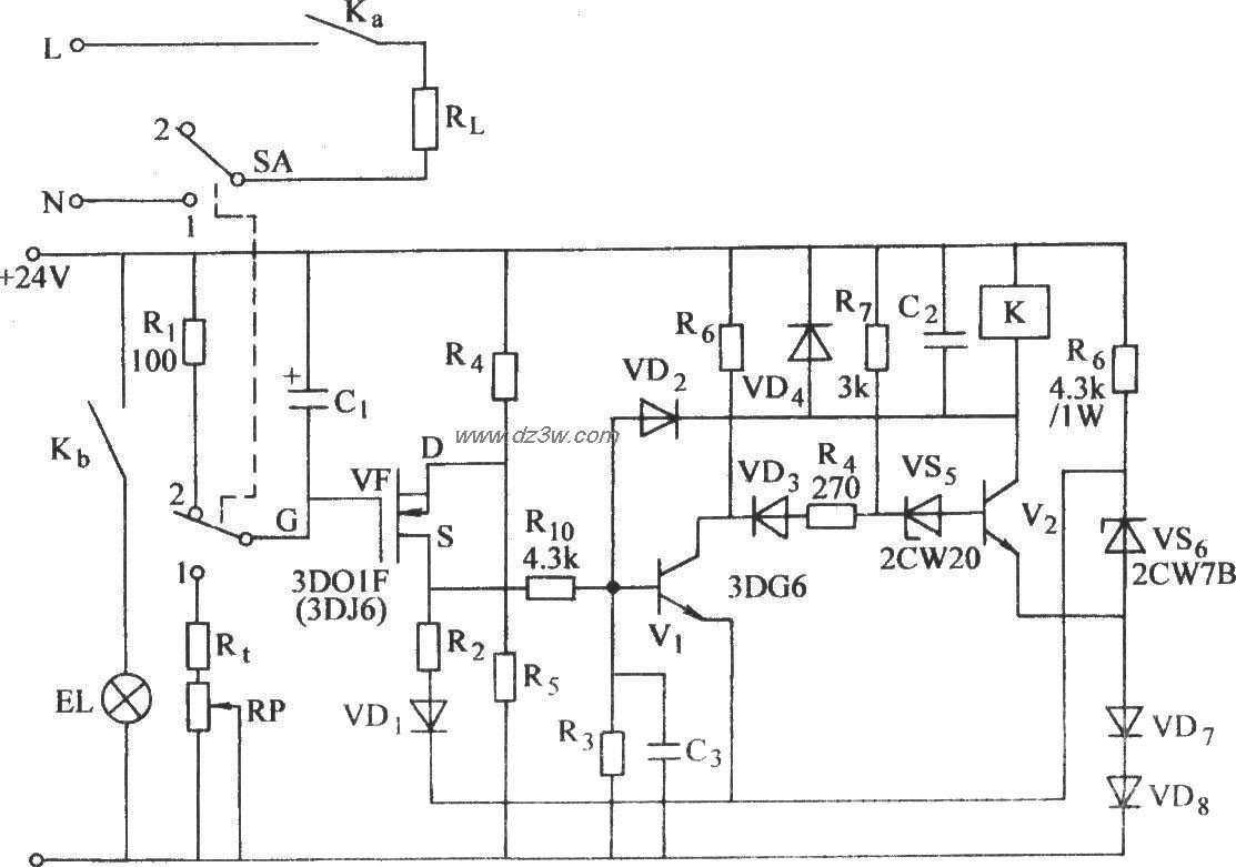 绝缘栅场效应晶体管长延电路图