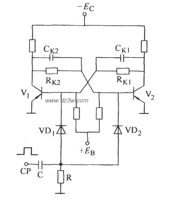 双稳态计数基极触发电路电路图