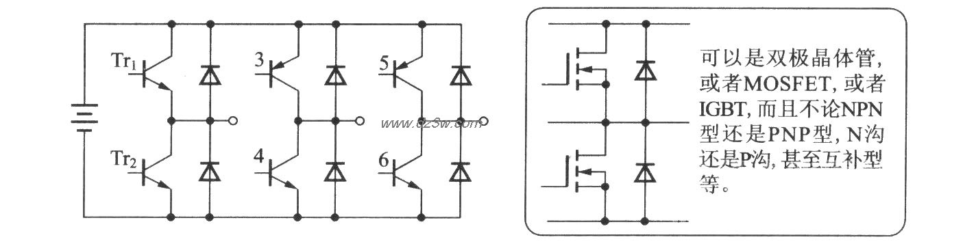 逆变器(三相电桥电路)电路图